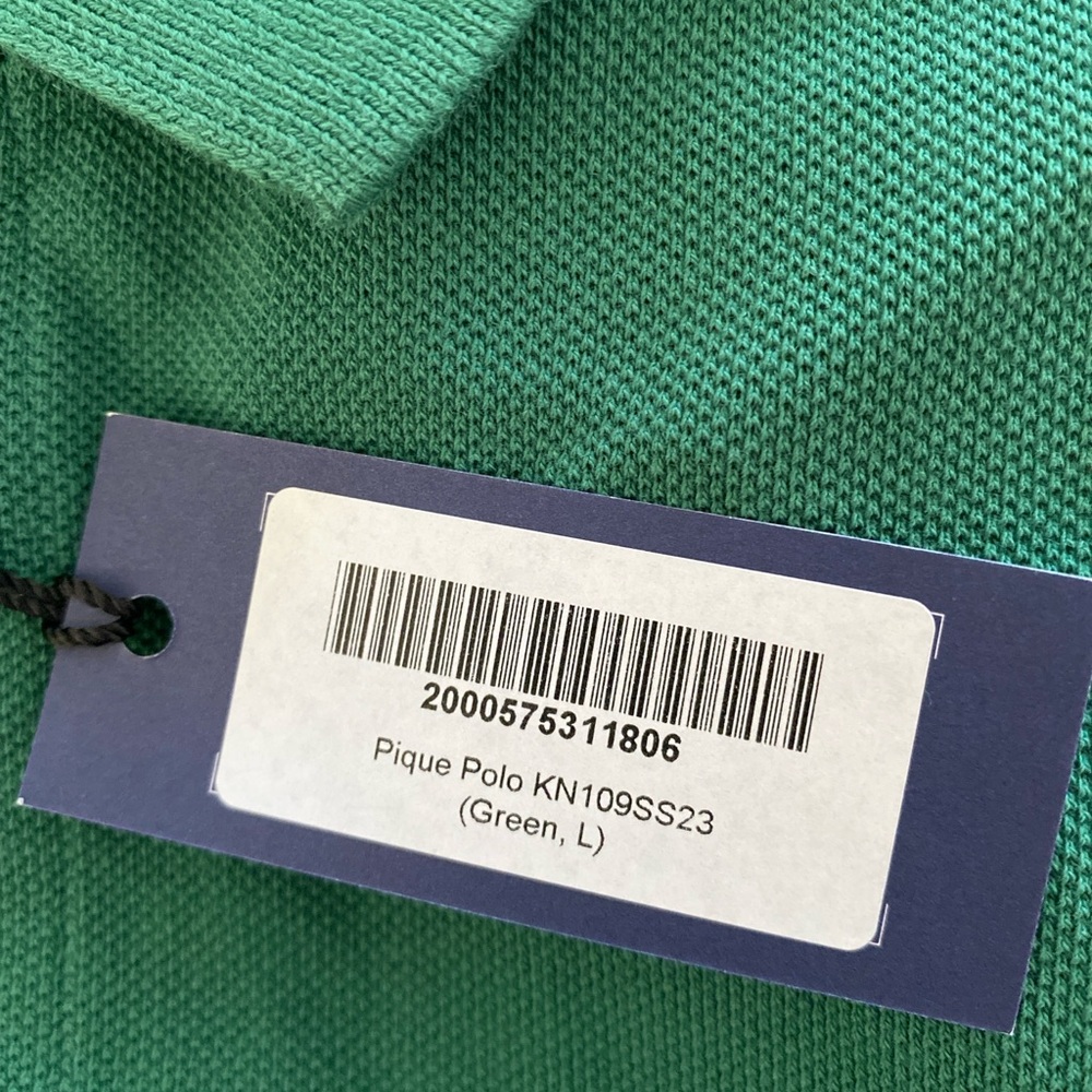 NOAH Pique Polo Men’s Large Green - Picture 5 of 6